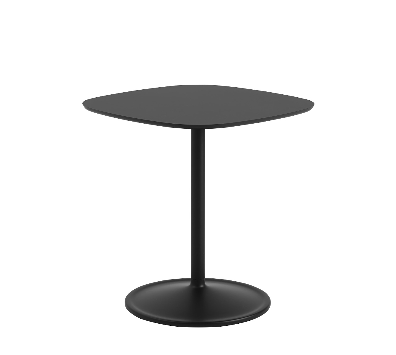 Soft Cafe Tisch, 70 x 70 cm, schwarz nanolaminat / schwarz