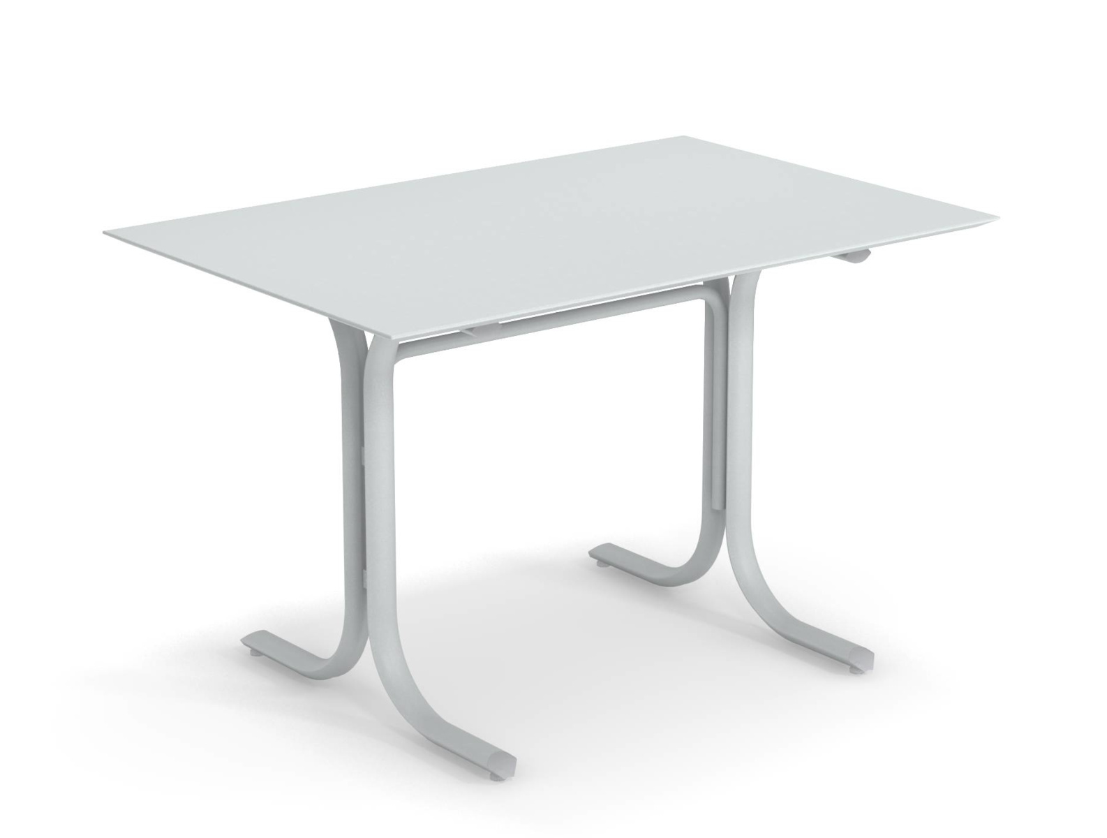 Table System mit flacher Tischkante, 120 x 80 cm, militärgrün