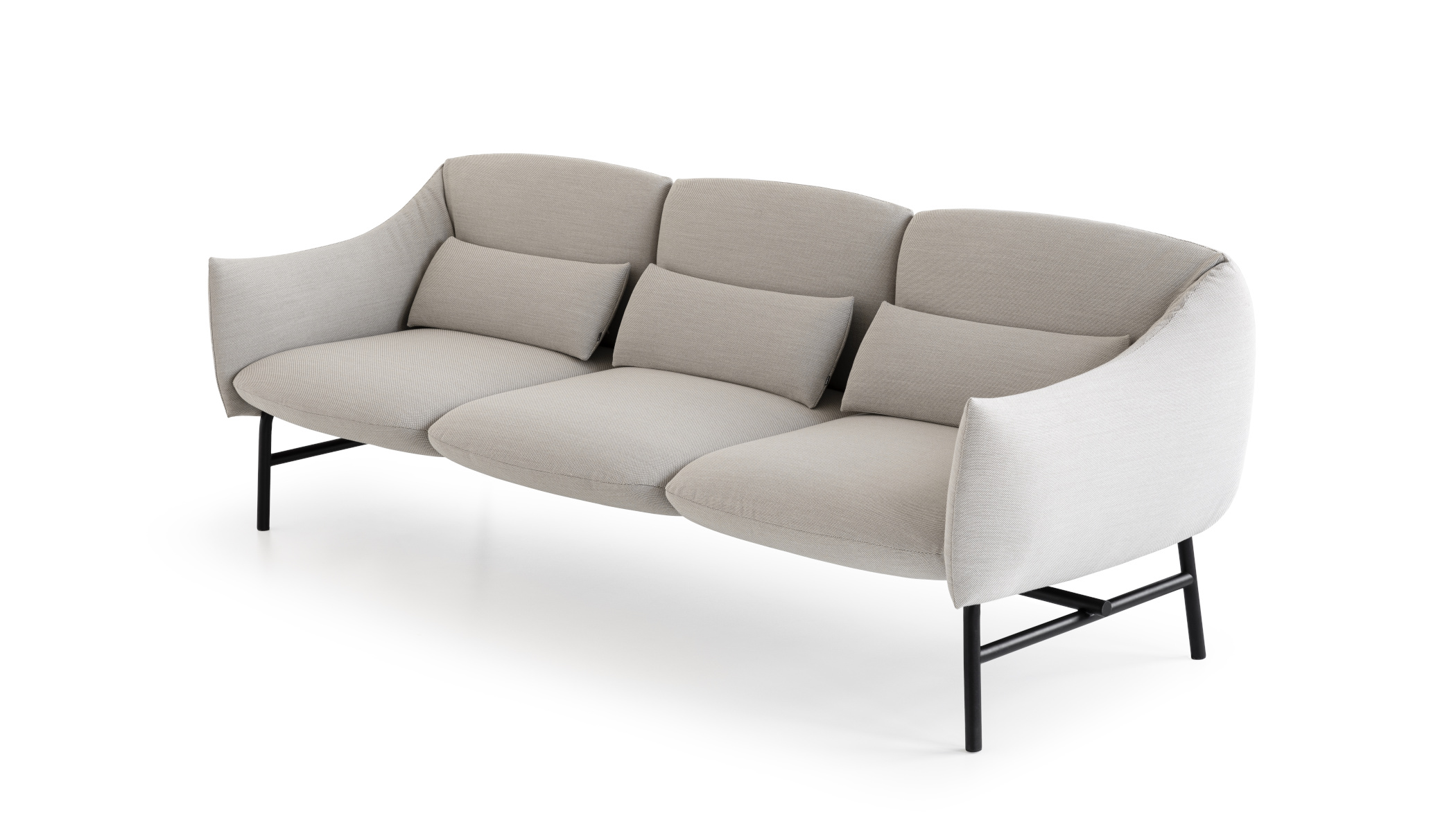 Lua Sofa 3-Sitzer mit Metallbeinen