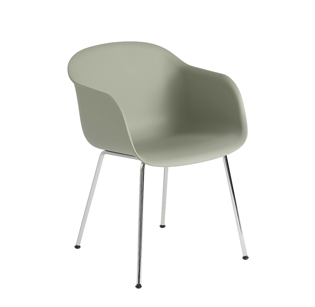 Fiber Armchair, tube base, grau / grau