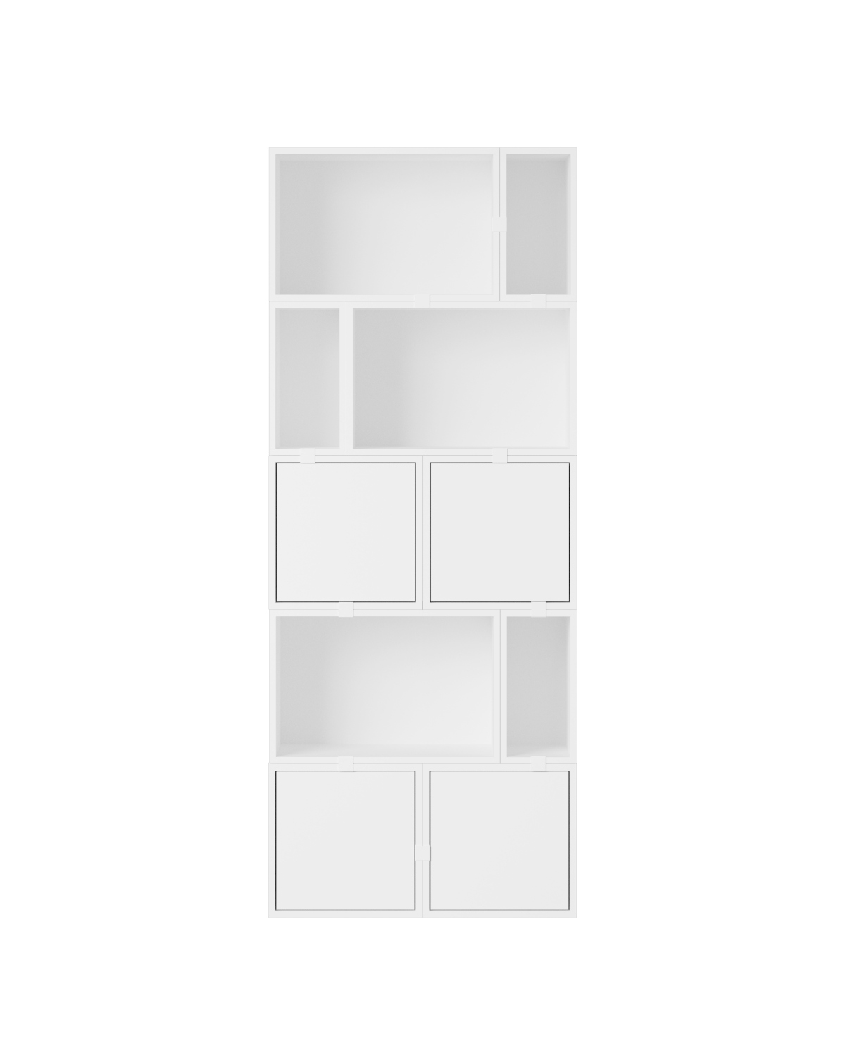 Stacked Storage Bookcase - Configuration 8, eiche natur