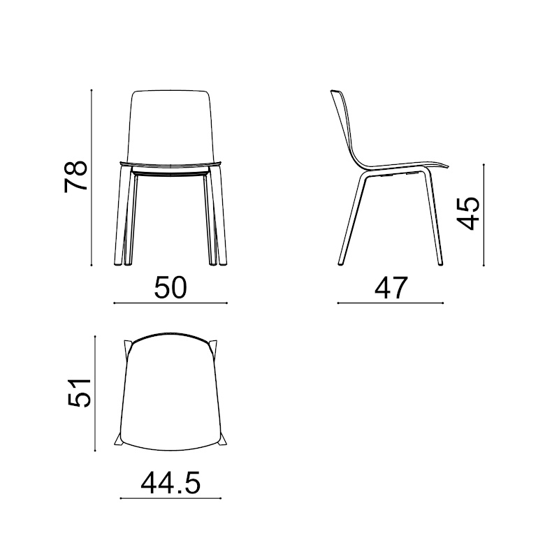 Aava 02 Stuhl, holz, schwarz / walnuss #7625