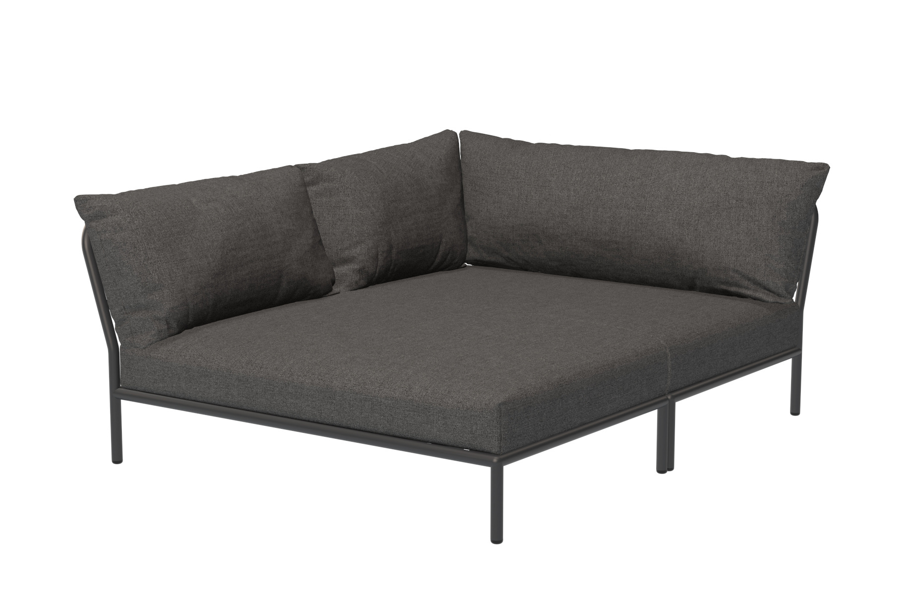 Level 2 Loungesofa, links, dark grey