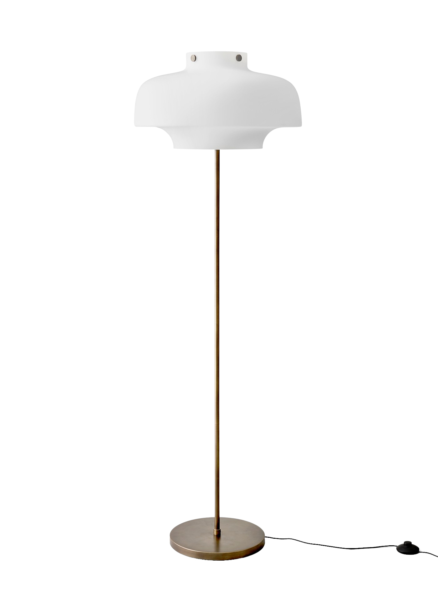 Copenhagen SC14 LED Stehleuchte, opal glass / bronzed brass