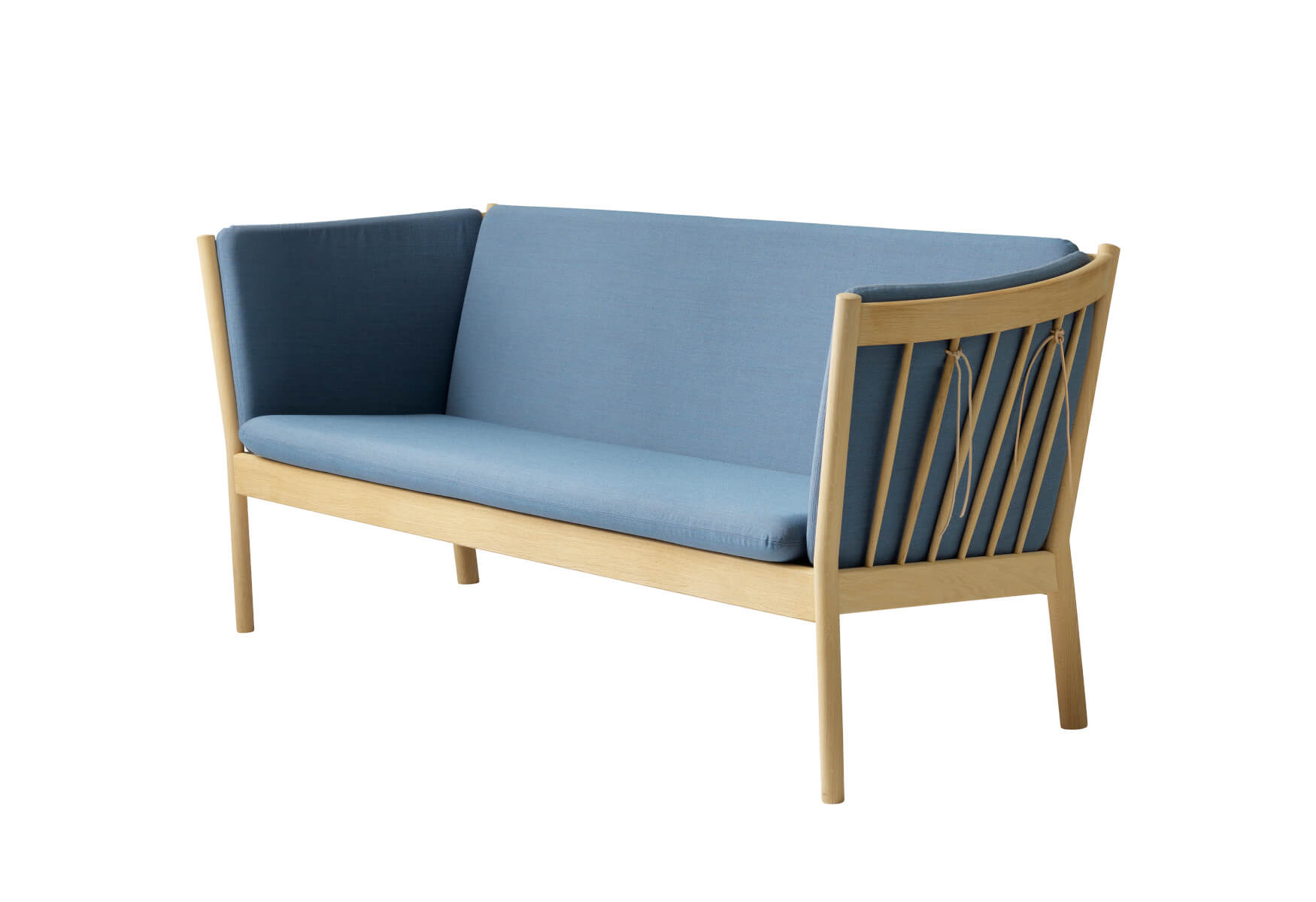 J149 Sofa 3-Sitzer, eiche natur / dunkelblau