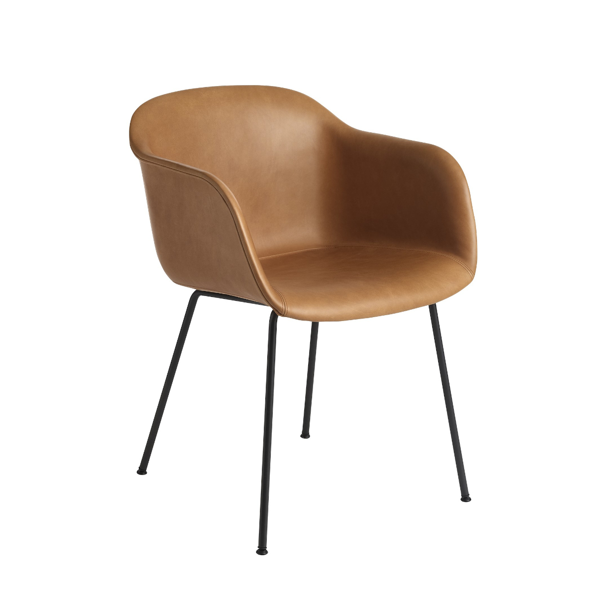 Fiber Armchair, tube base, grau / grau