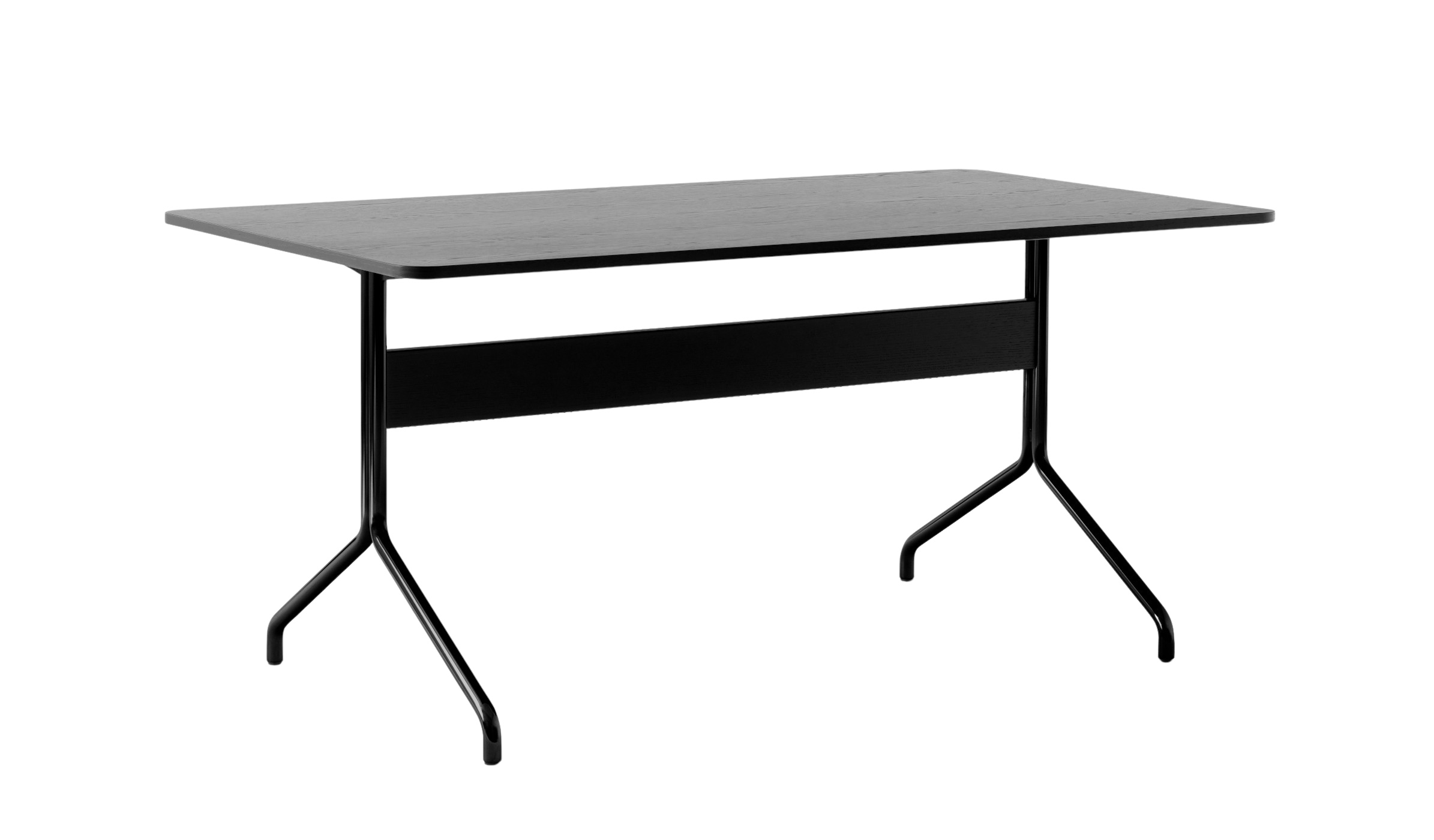 Pavilion AV18 Tisch, 160 x 90 cm, schwarz / eiche klar lackiert