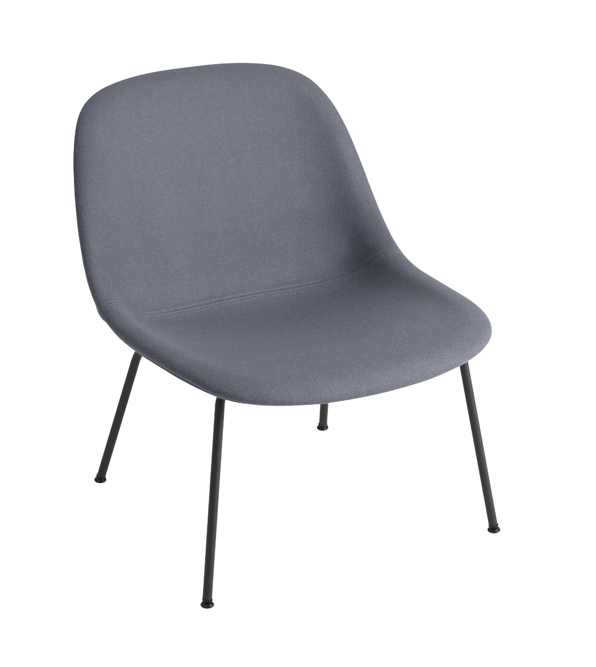 Fiber Lounge Chair, tube base, divina 154 / schwarz