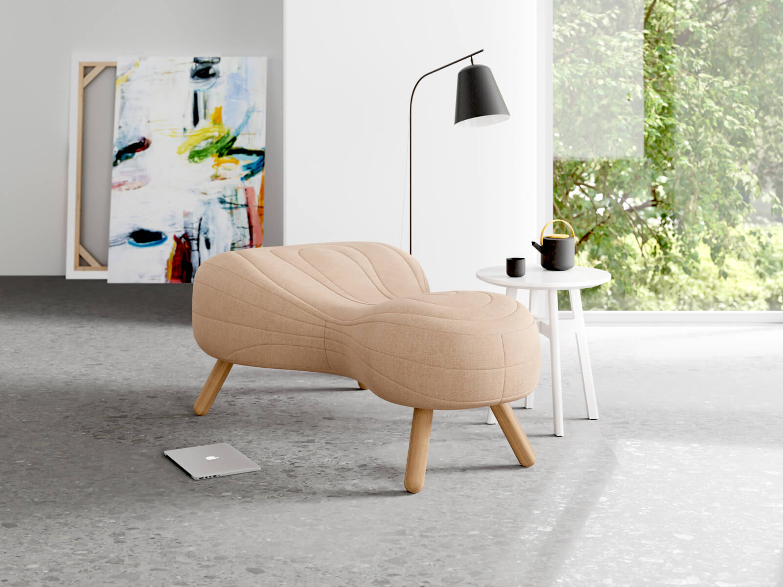 Bouli Sofa 2-Sitzer mit Kufengestell