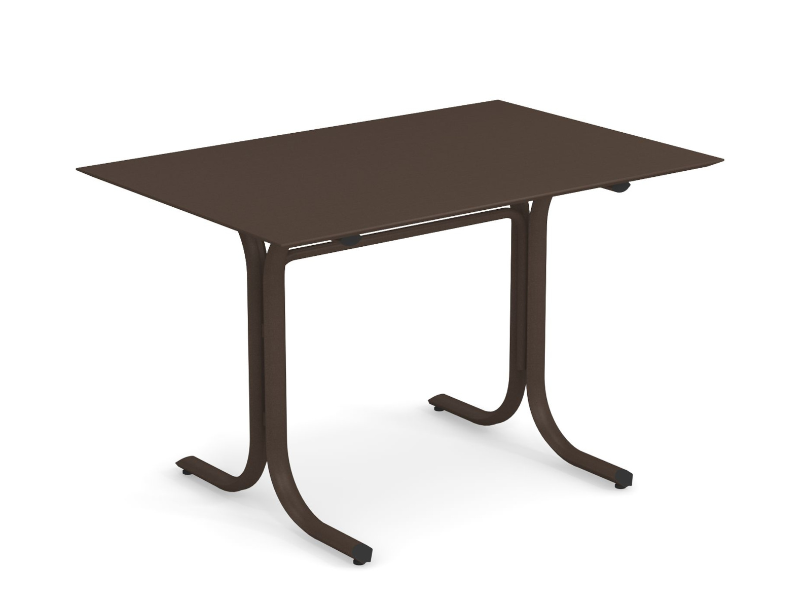 Table System mit flacher Tischkante, 120 x 80 cm, militärgrün