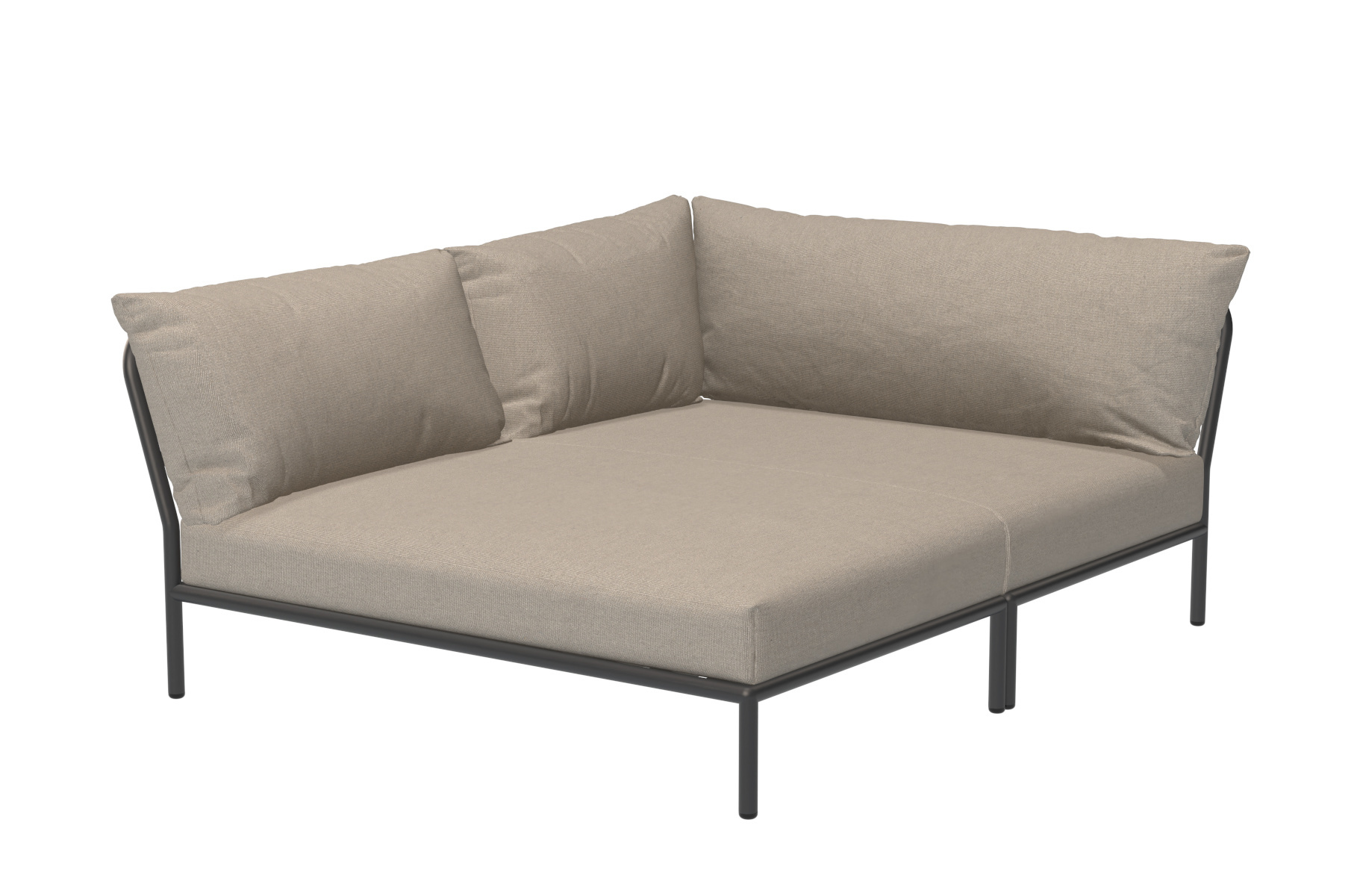 Level 2 Loungesofa, links, dark grey