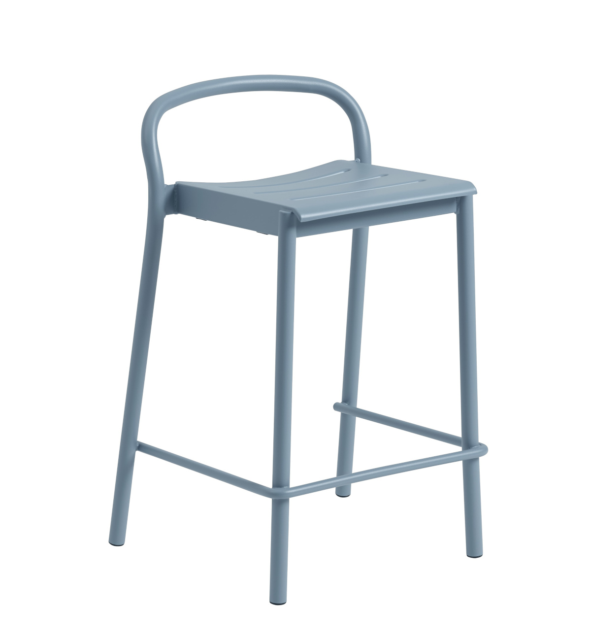 Linear Steel Barhocker, höhe 65 cm, pale blue