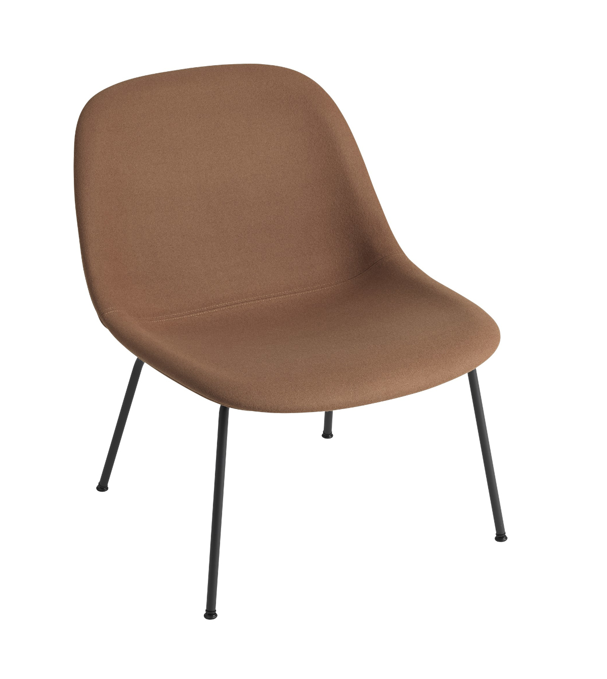 Fiber Lounge Chair, tube base, divina 154 / schwarz