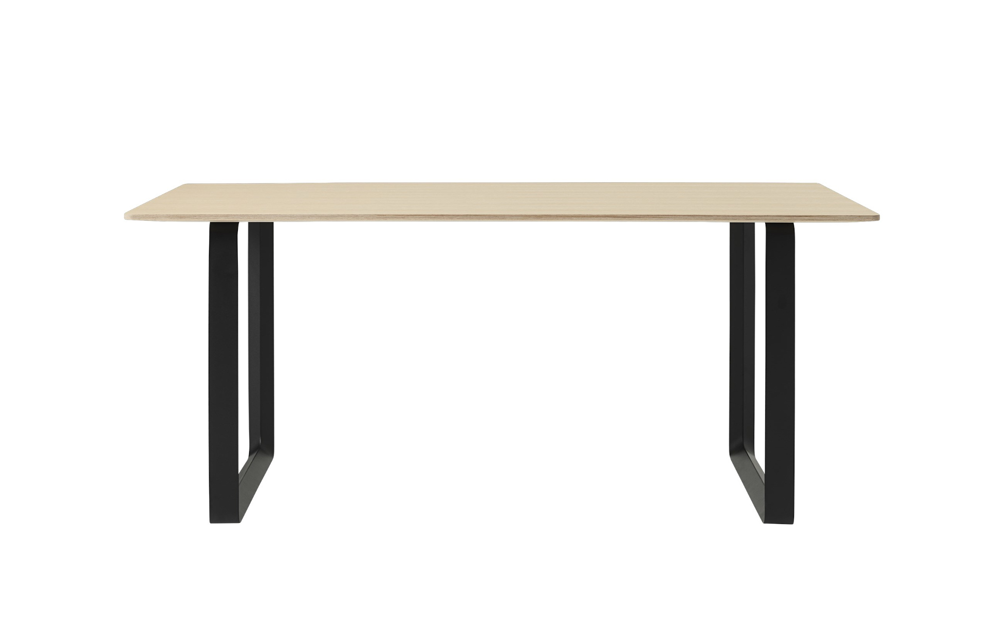 70/70 Tisch, 170 x 85 cm, eichenfurnier / schwarz