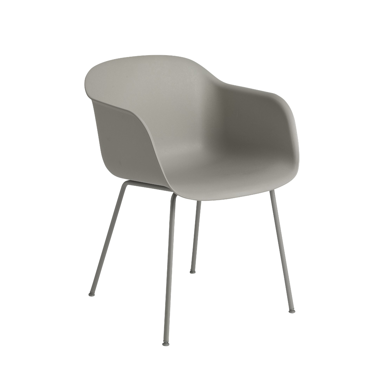 Fiber Armchair, tube base, grau / grau