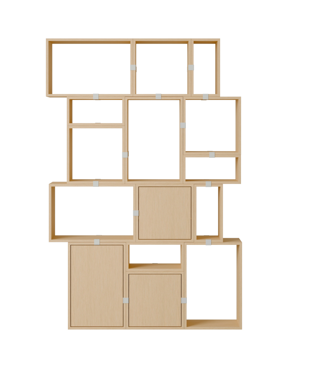 Stacked Storage Bookcase - Configuration 2, grau