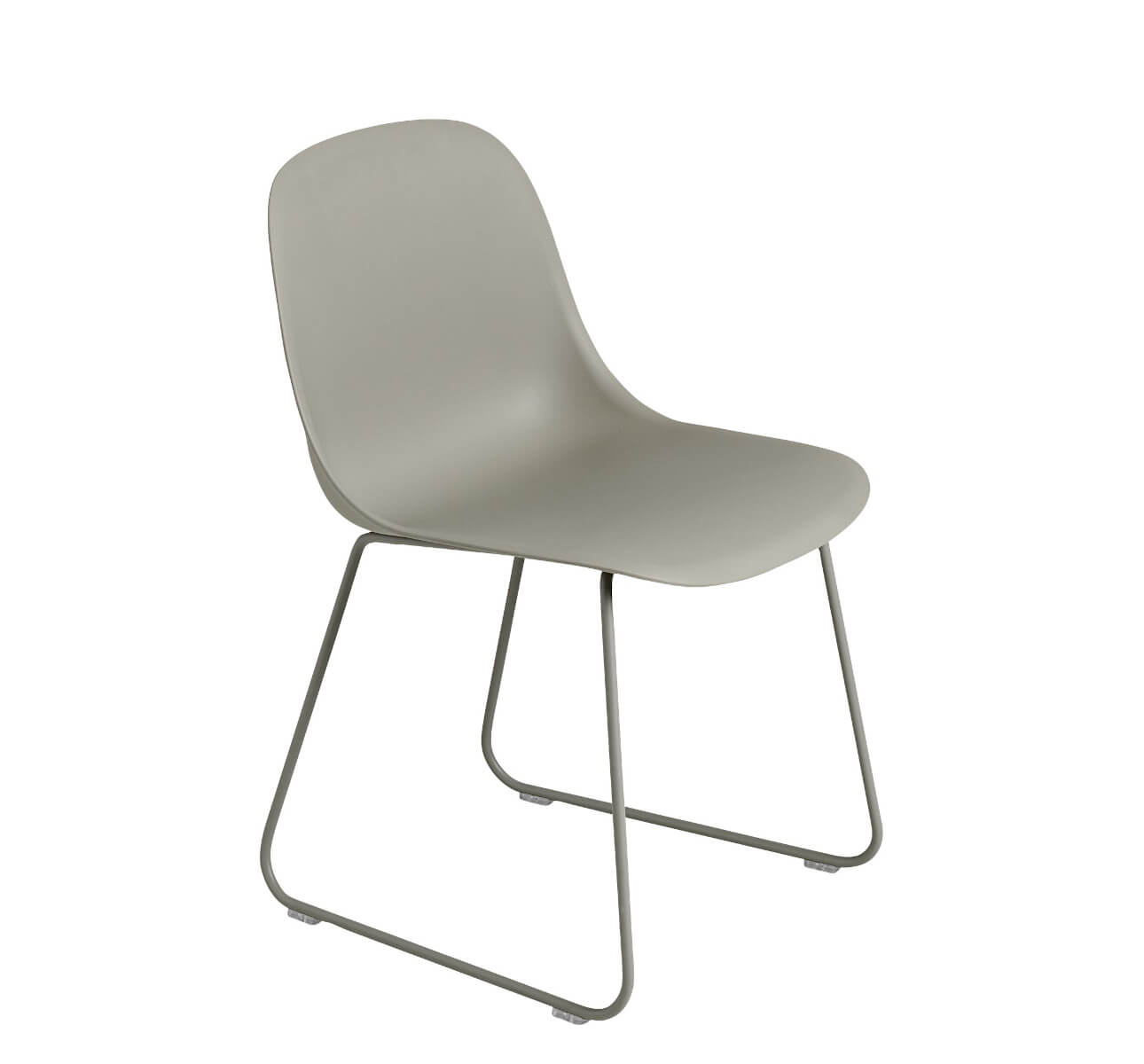 Fiber Side Chair, sled base, remix 133 / grau