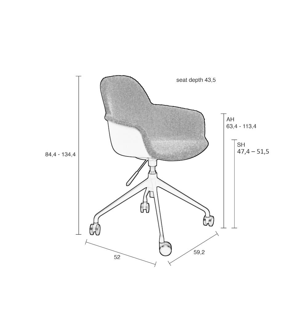 Albert Kuip Office Armchair, taupe 