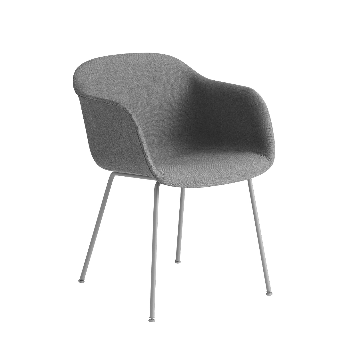 Fiber Armchair, tube base, grau / grau