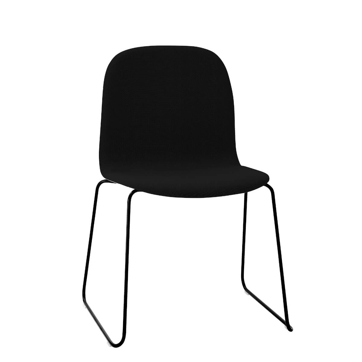 Visu Chair, sled base, steelcut 190 / schwarz