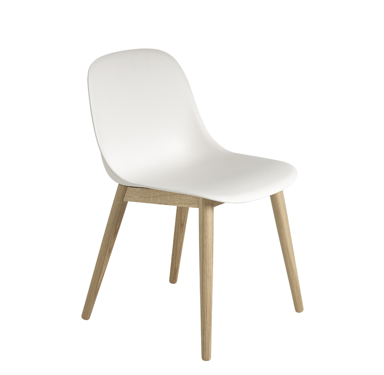 Fiber Side Chair, wood base, remix 433 / grau