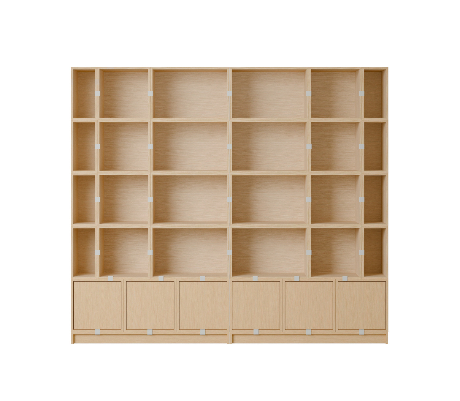 Stacked Storage Bookcase - Configuration 1, eiche natur