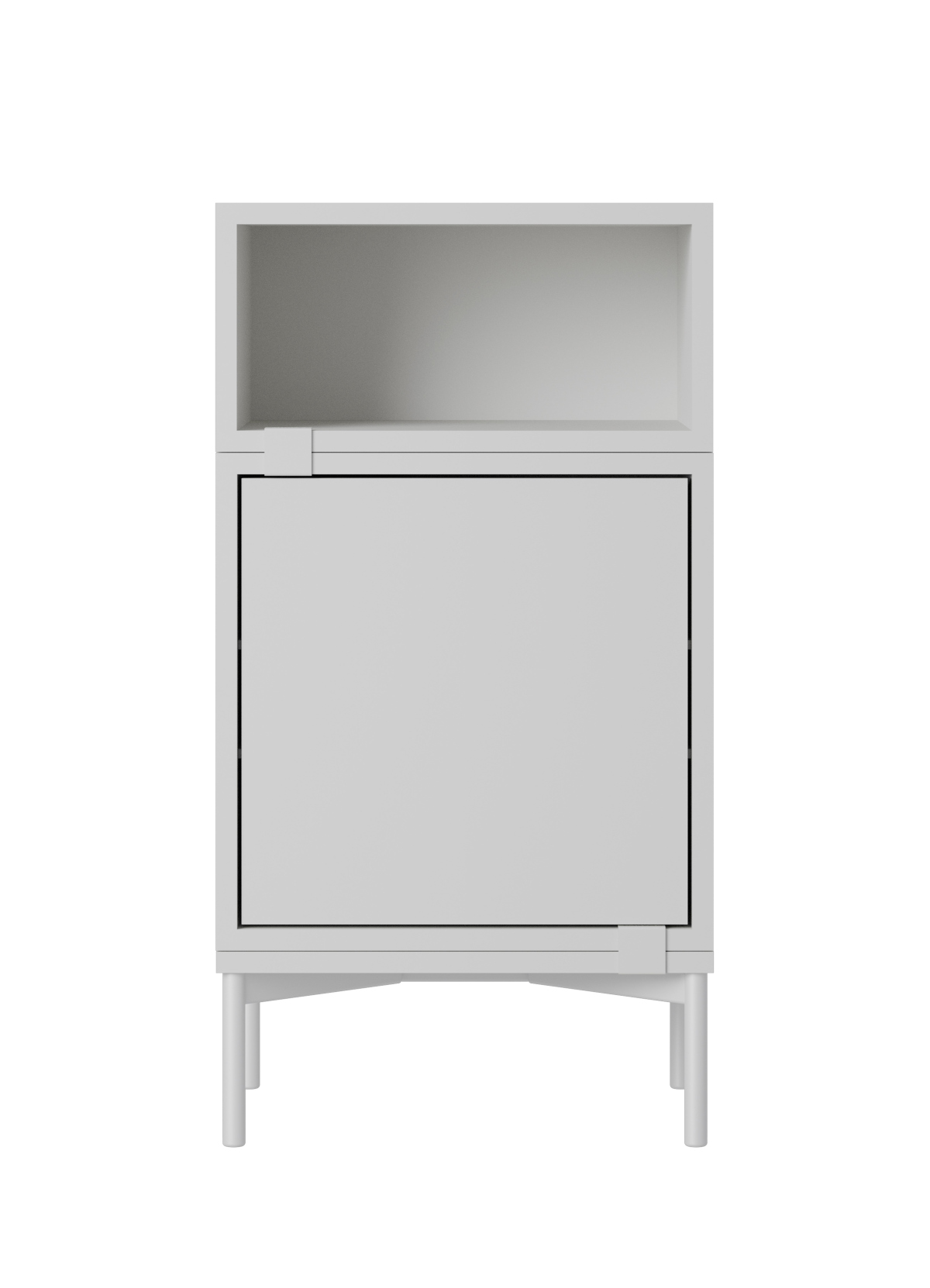 Stacked Storage Bedside Table - Configuration 2, grau