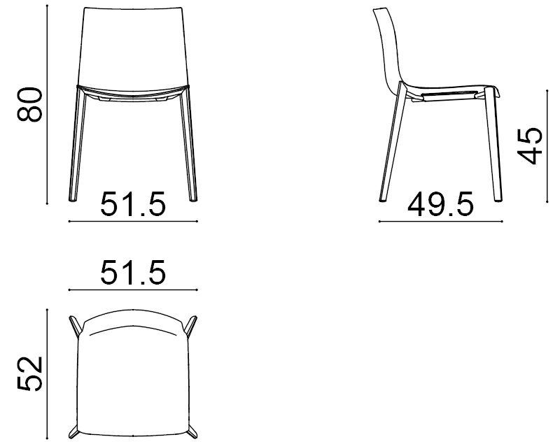 Catifa 46 Stuhl, einfarbig, eiche gebleicht / gelb #0355