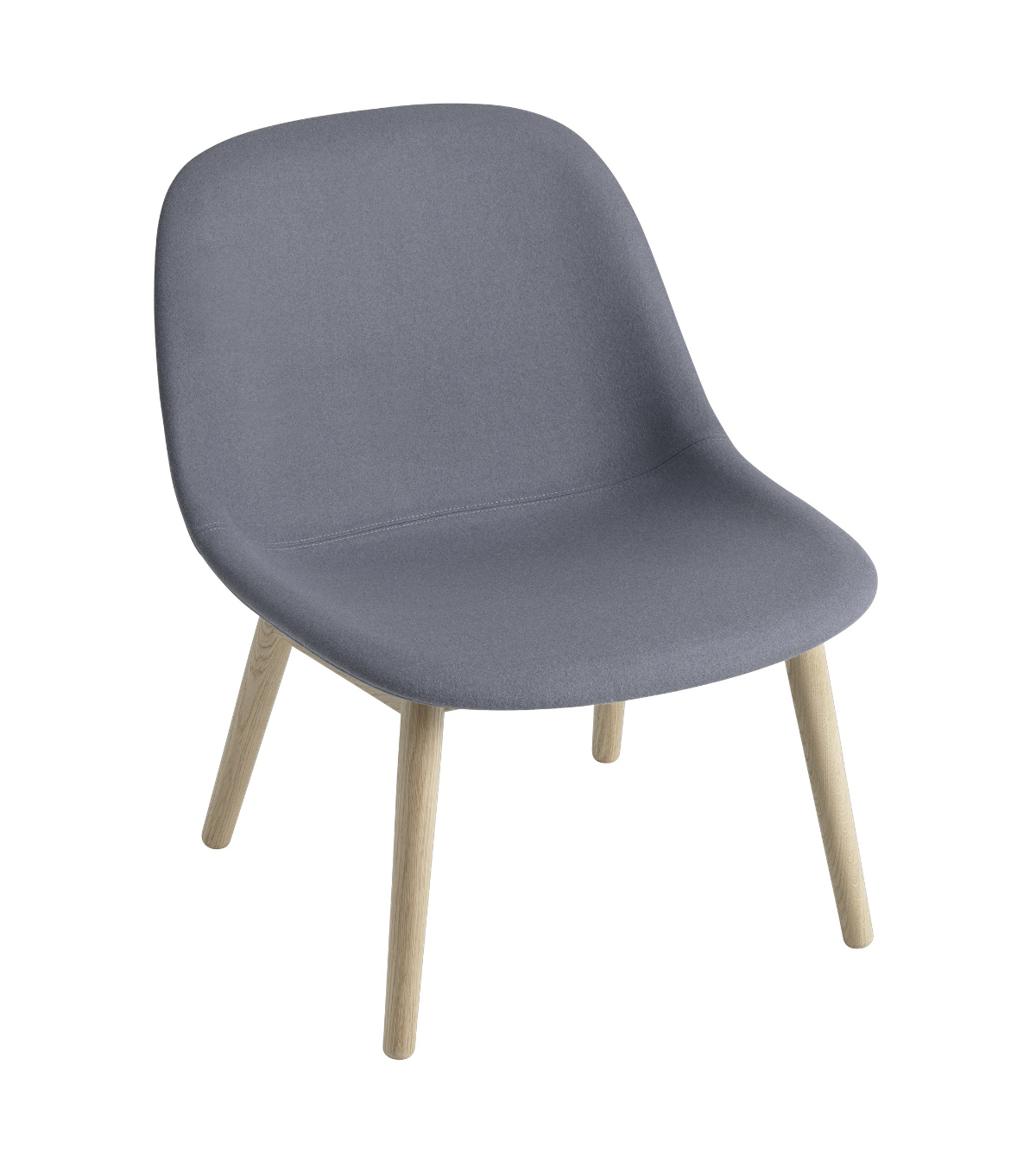 Fiber Lounge Chair, wood base, remix 133 / grau