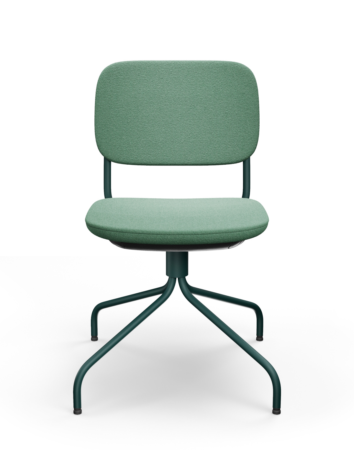 Normo 500HS Stuhl, Spinnenfuß drehbar und mit Gleitern, Sitz und Rückenlehne gepolstert