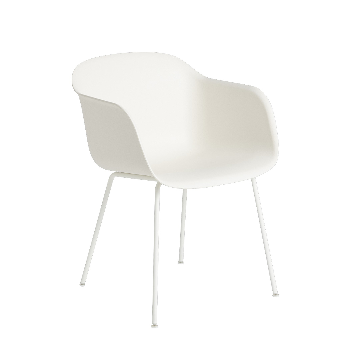 Fiber Armchair, tube base, grau / grau