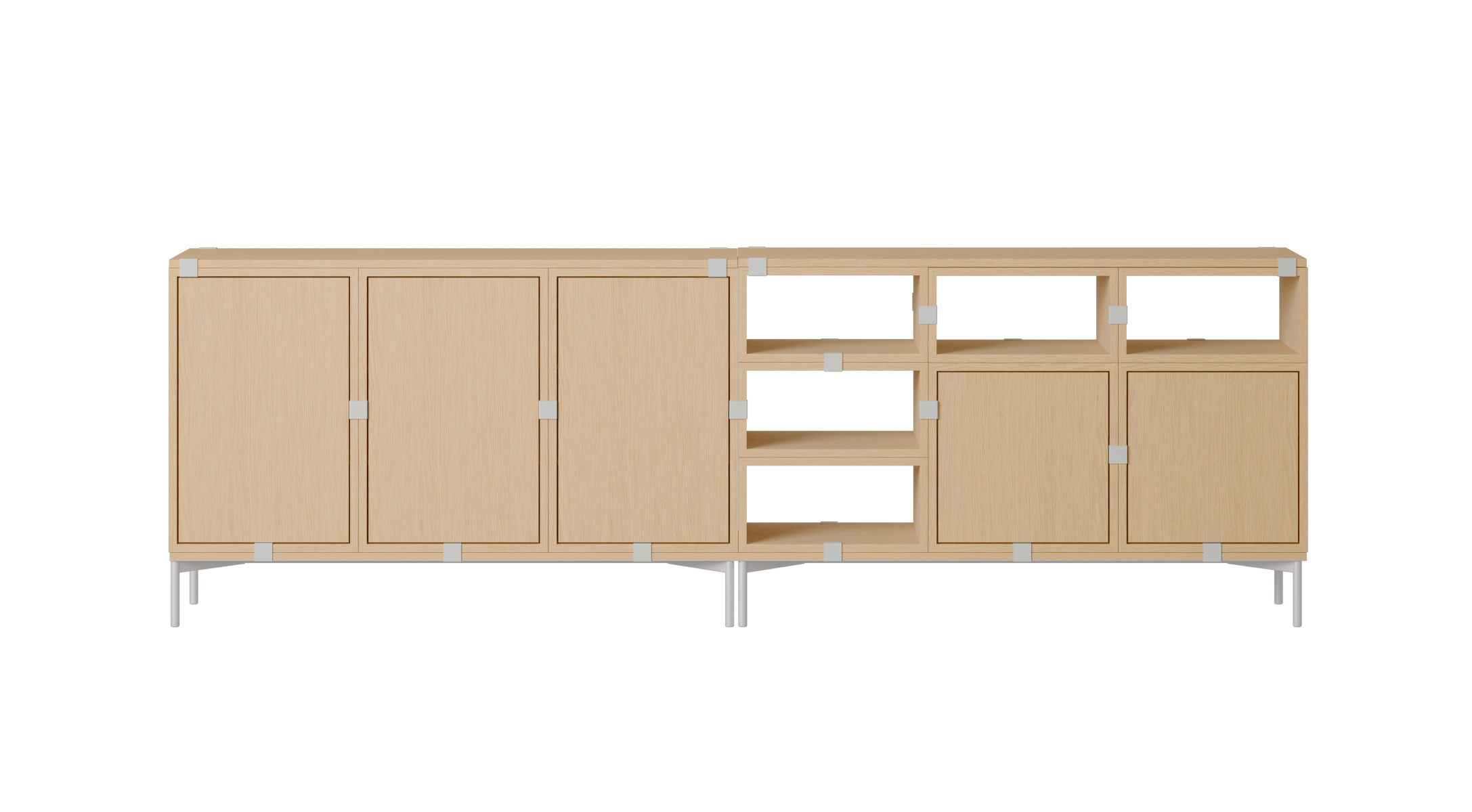 Stacked Storage Sideboard - Configuration 2, brown green