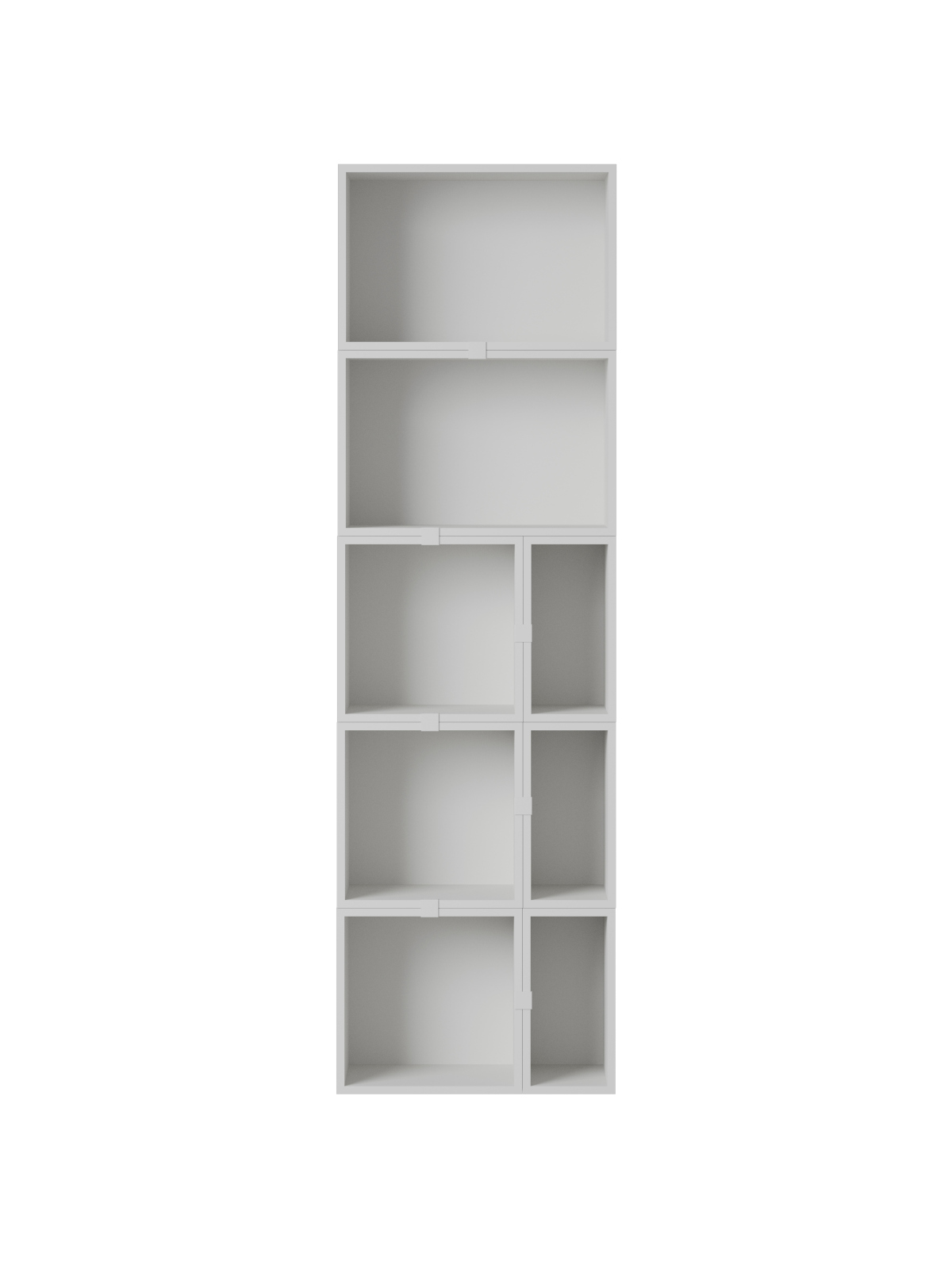 Stacked Storage Bookcase -  Configuration 7, weiß