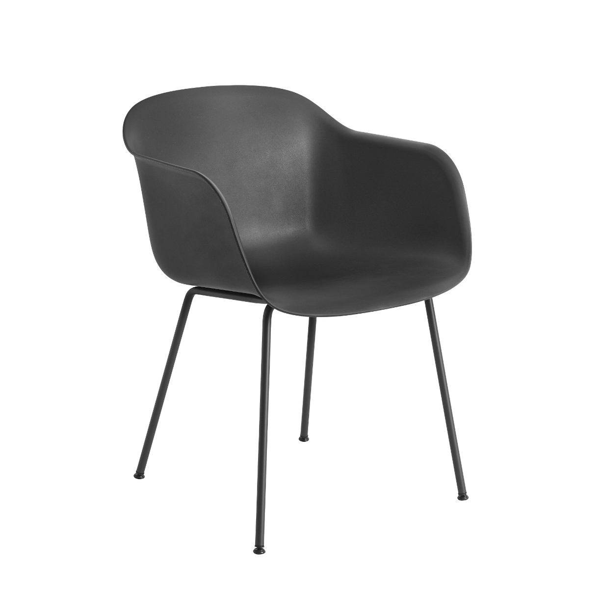 Fiber Armchair, tube base, grau / grau