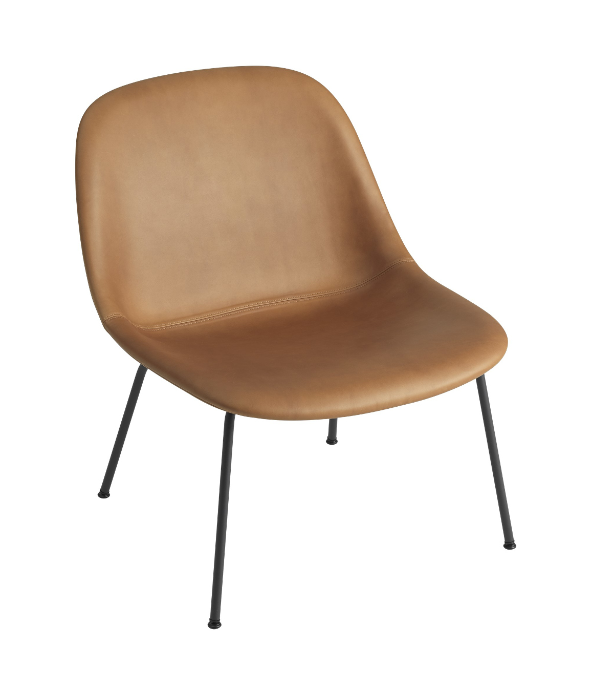 Fiber Lounge Chair, tube base, schwarz