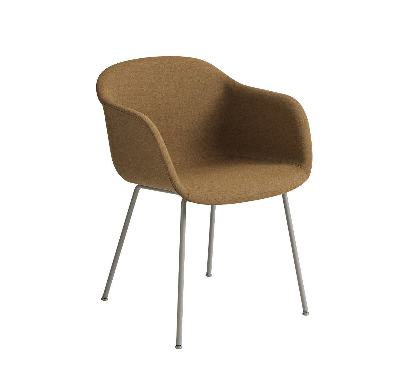 Fiber Armchair, tube base, grau / grau