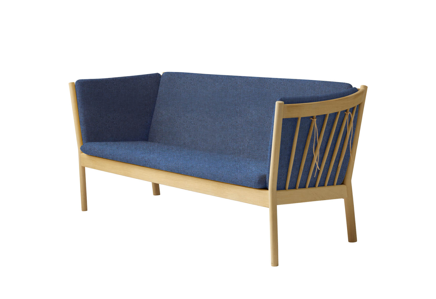 J149 Sofa 3-Sitzer, eiche natur / dunkelblau