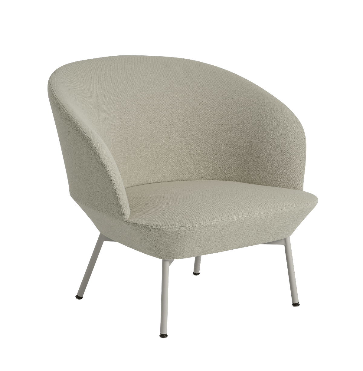 Oslo Lounge Chair, tube base, fiord 422 / grau