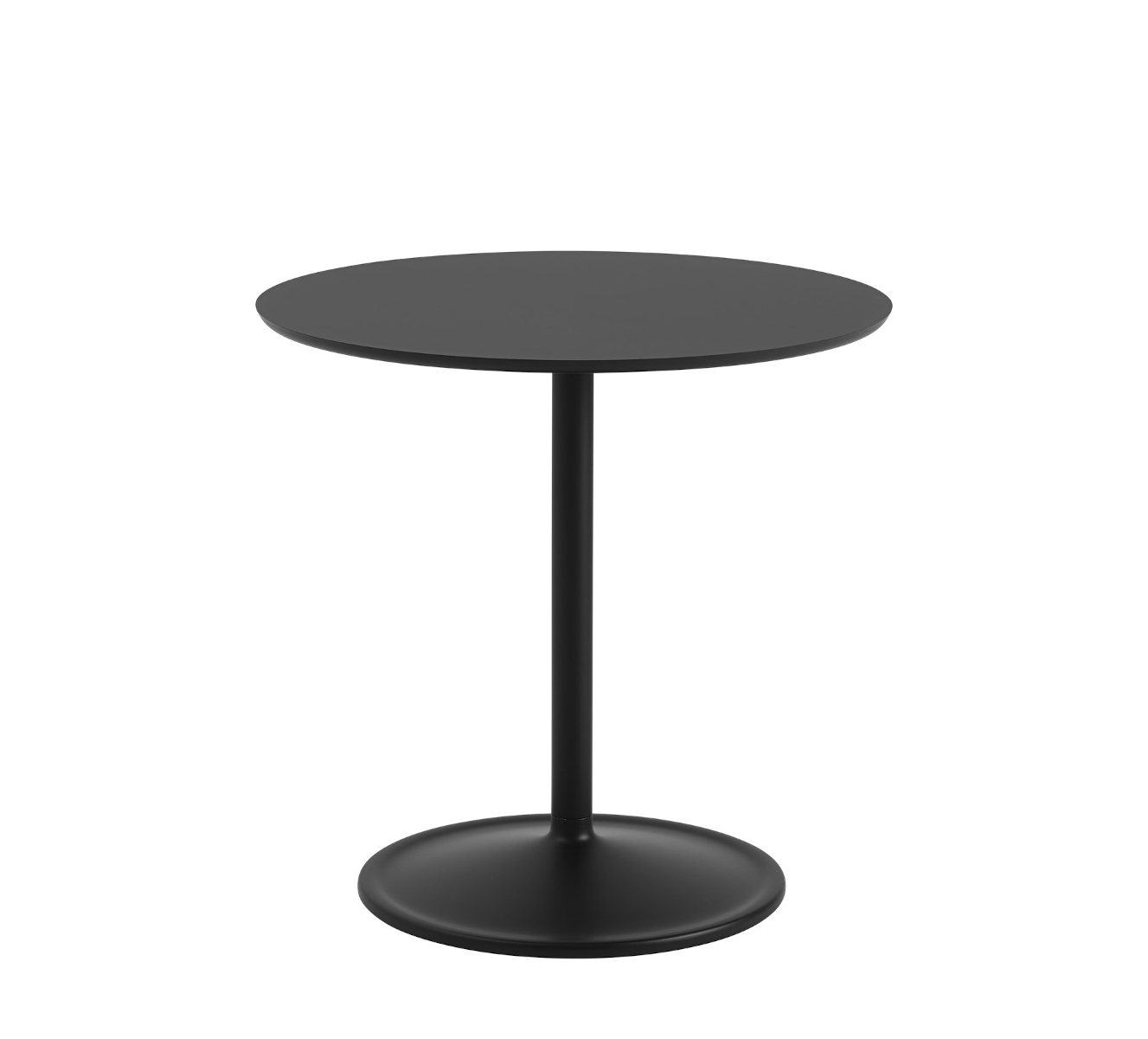 Soft Cafe Tisch, Ø 75 cm, grau linoleum / grau