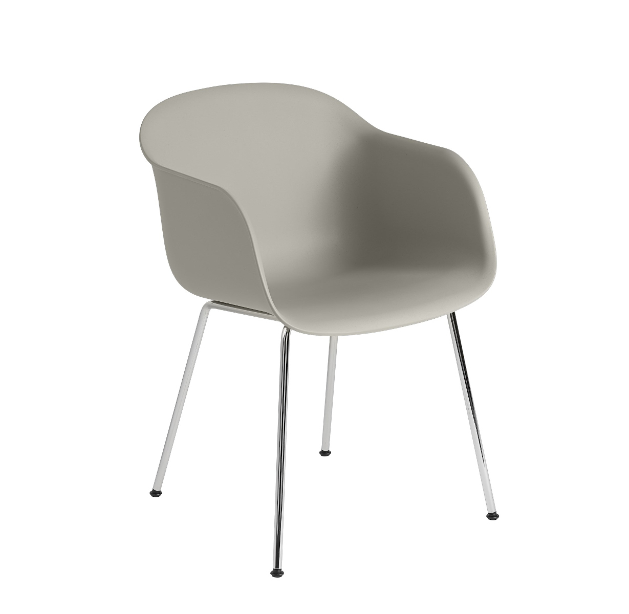 Fiber Armchair, tube base, grau / grau