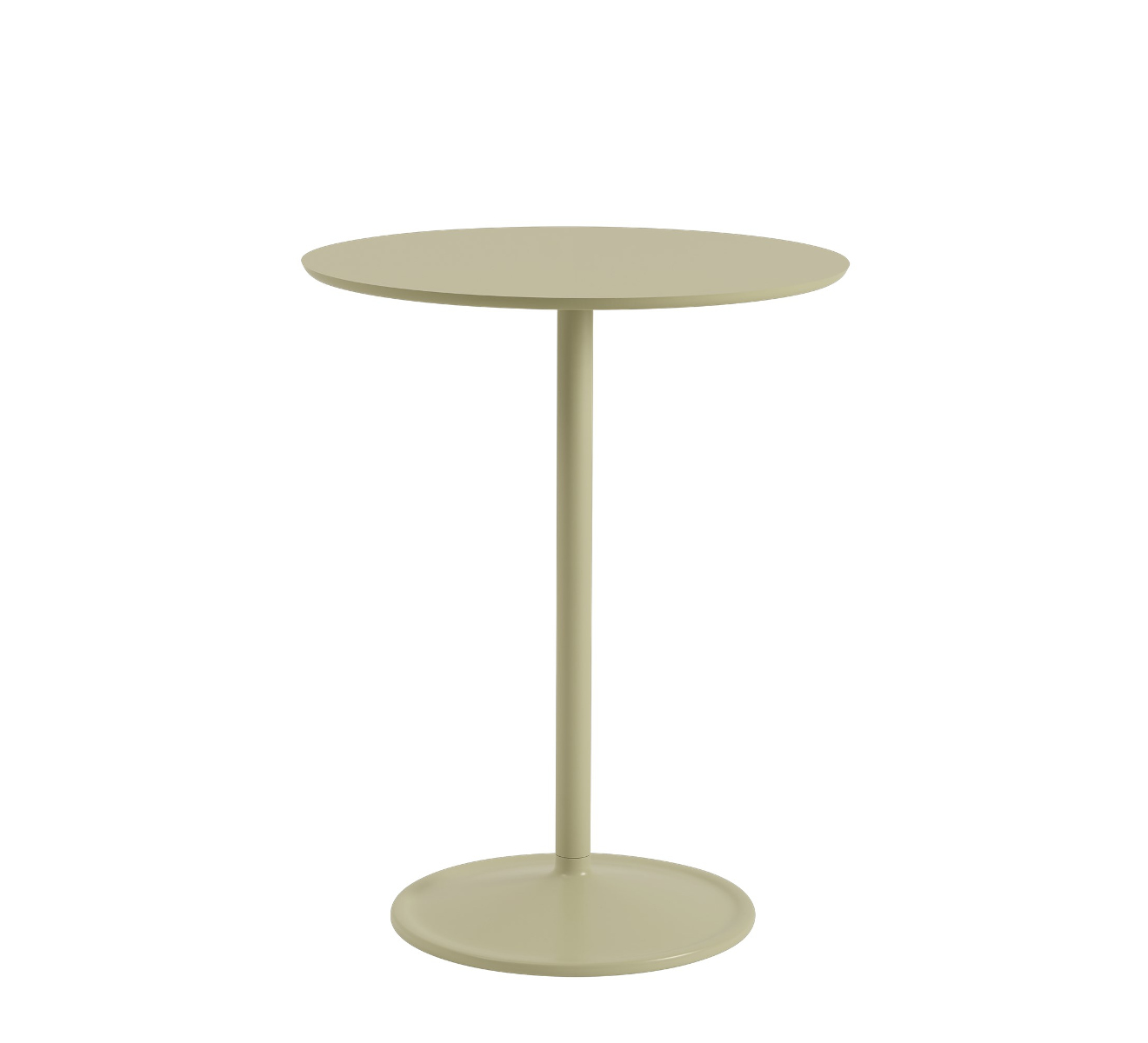 Soft Cafe Bar-/Tresentisch, Ø 75 cm, beige grün laminat / beige grün