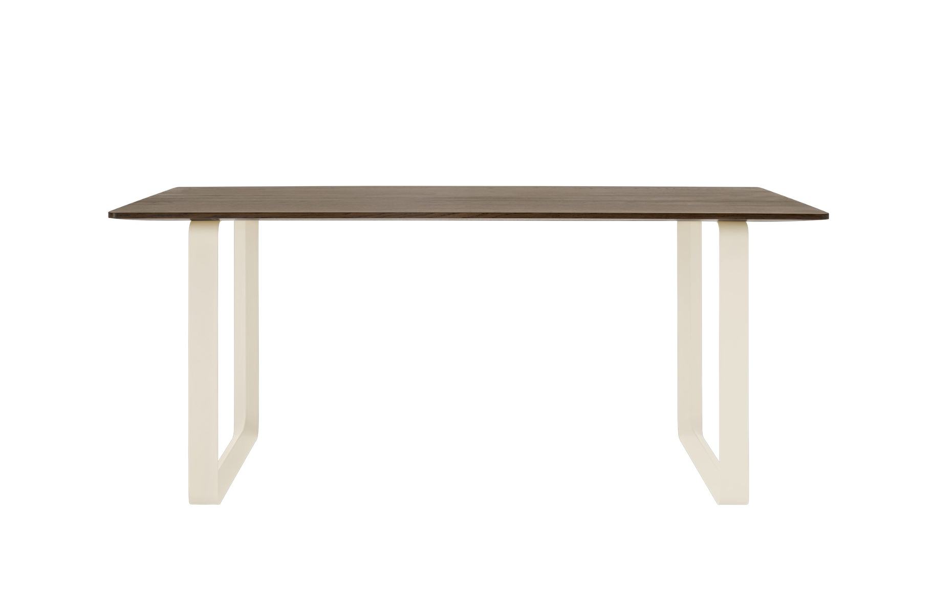 70/70 Tisch, 170 x 85 cm, eiche massiv geräuchert / sand