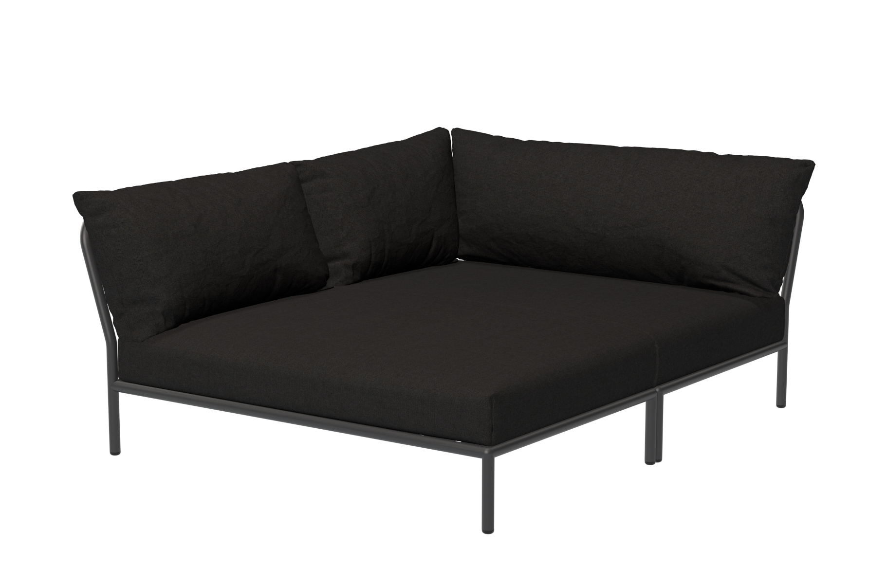 Level 2 Loungesofa, links, dark grey