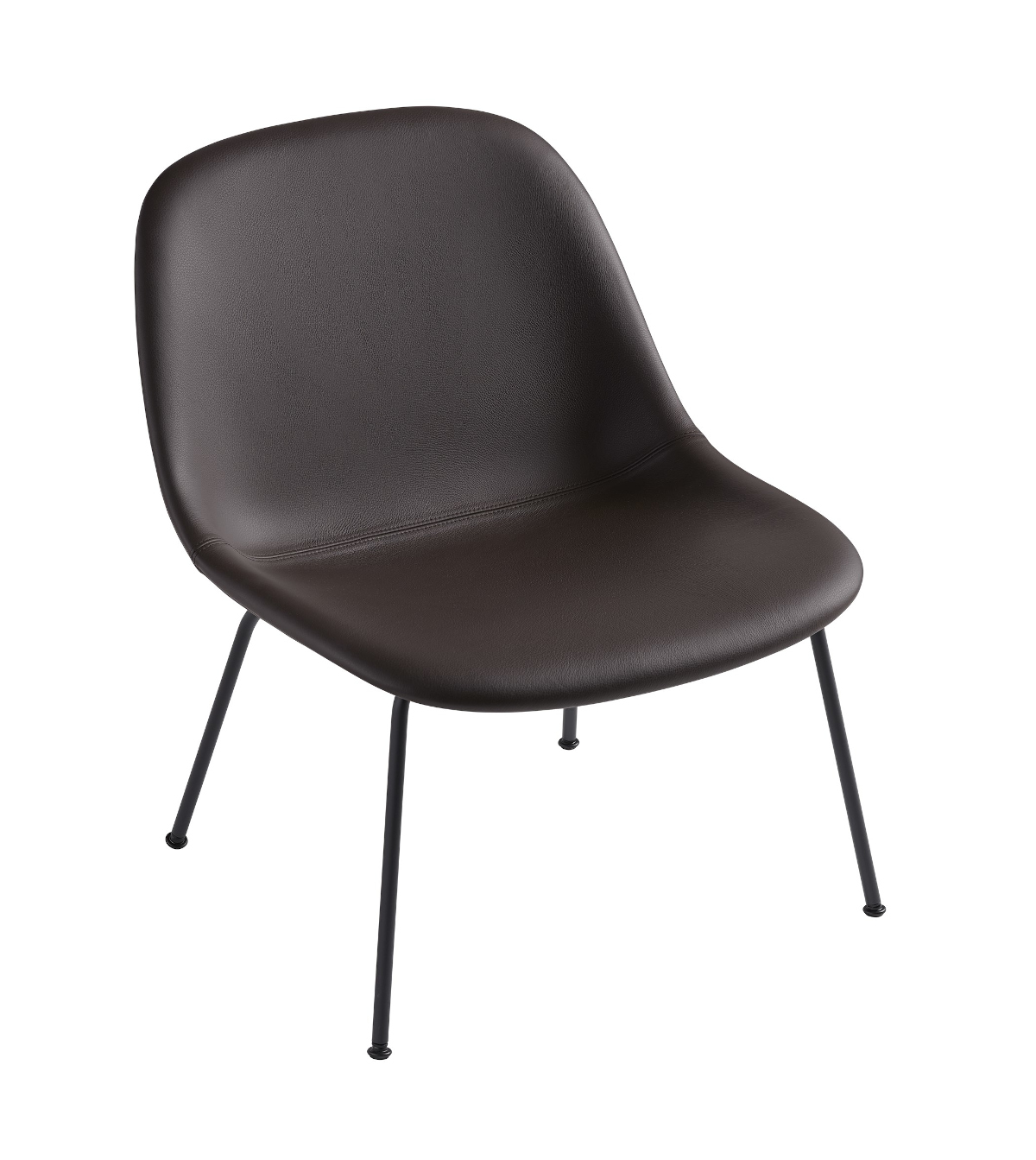 Fiber Lounge Chair, tube base, schwarz