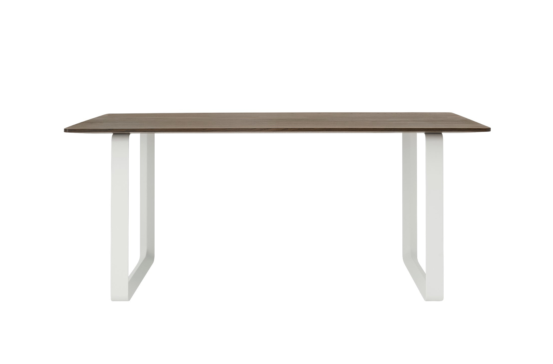 70/70 Tisch, 170 x 85 cm, eiche massiv geräuchert / grau
