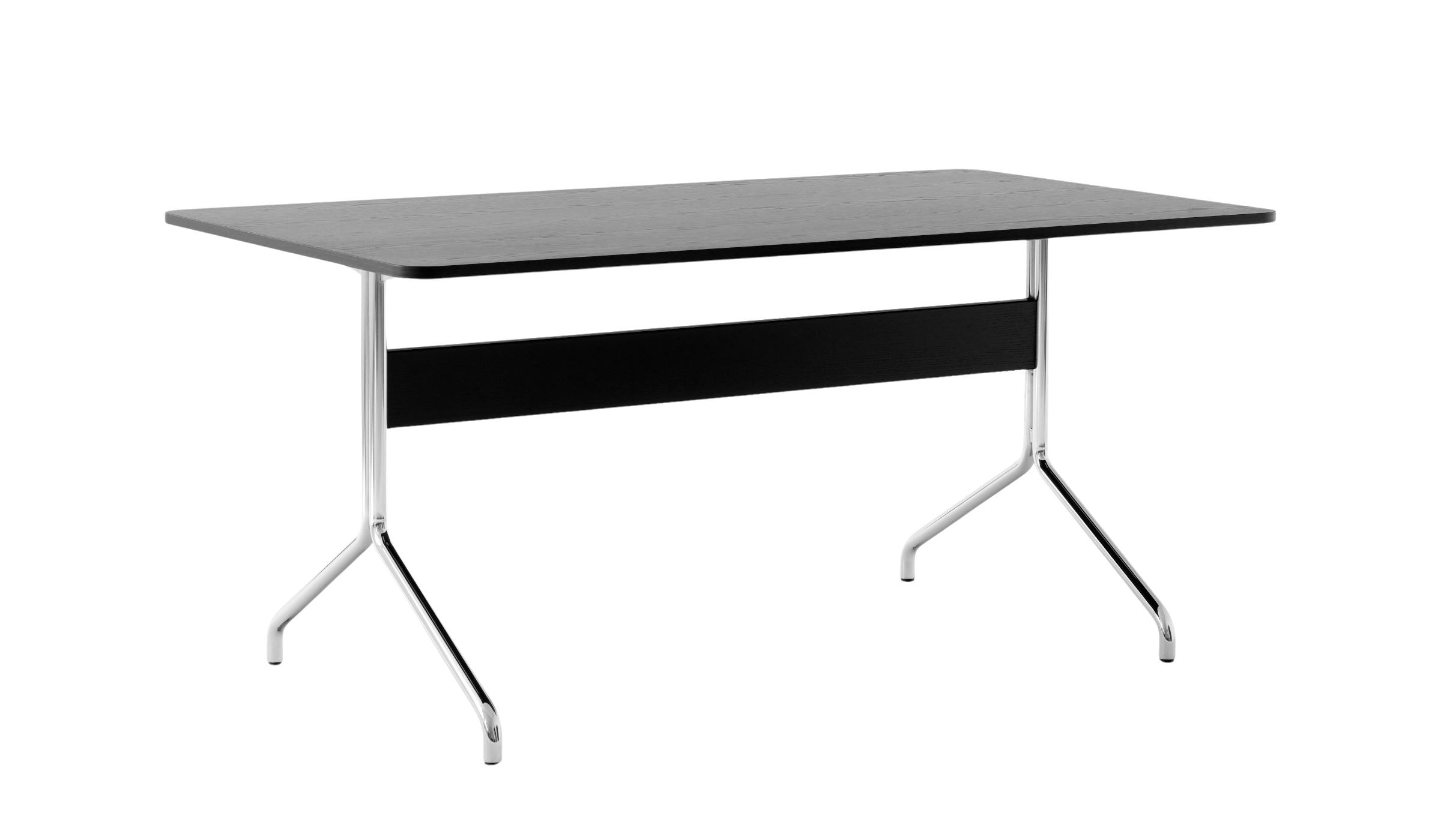 Pavilion AV18 Tisch, 160 x 90 cm, schwarz / eiche klar lackiert