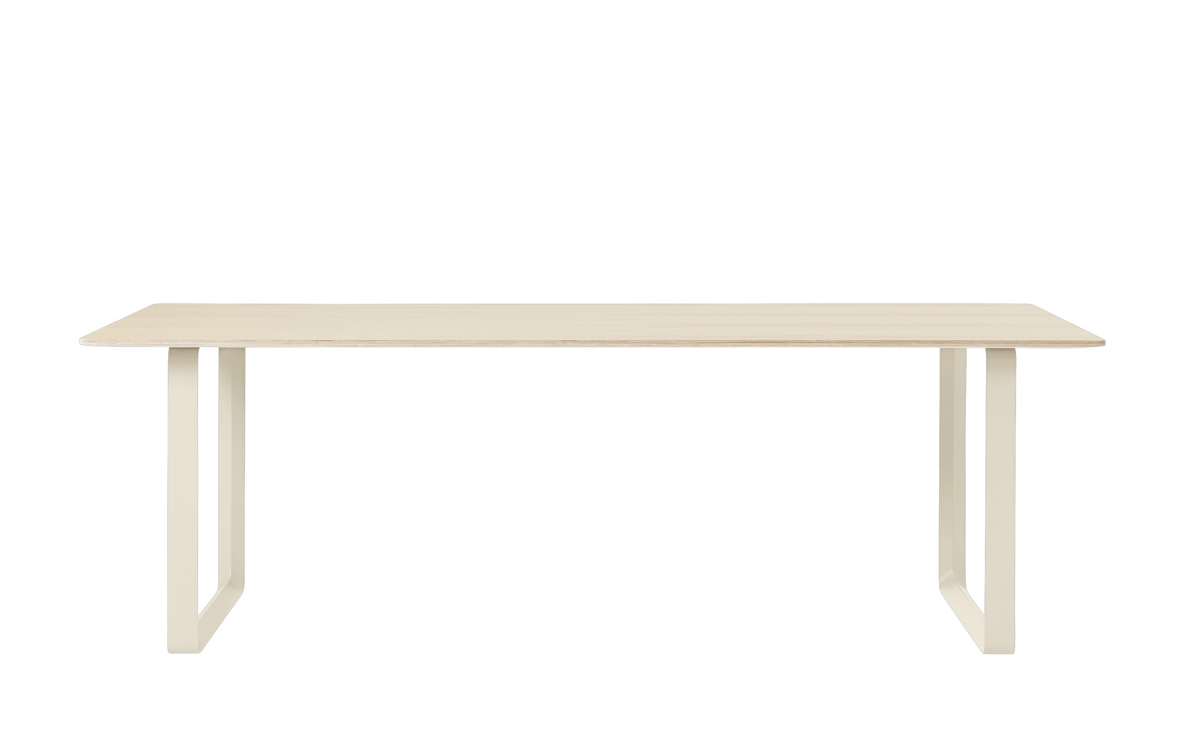 70/70 Tisch, 225 x 90 cm, eichenfurnier / sand