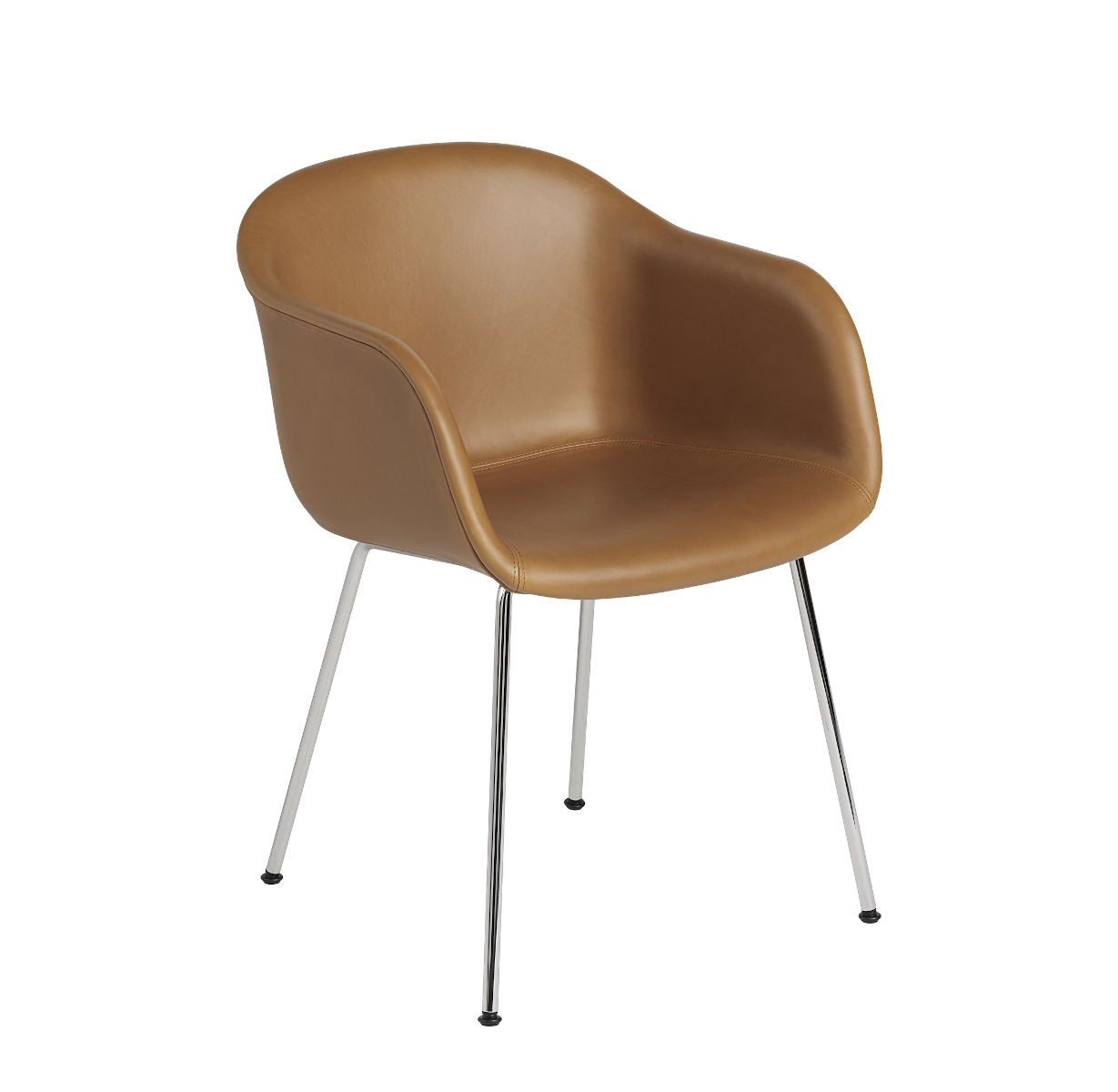 Fiber Armchair, tube base, grau / grau