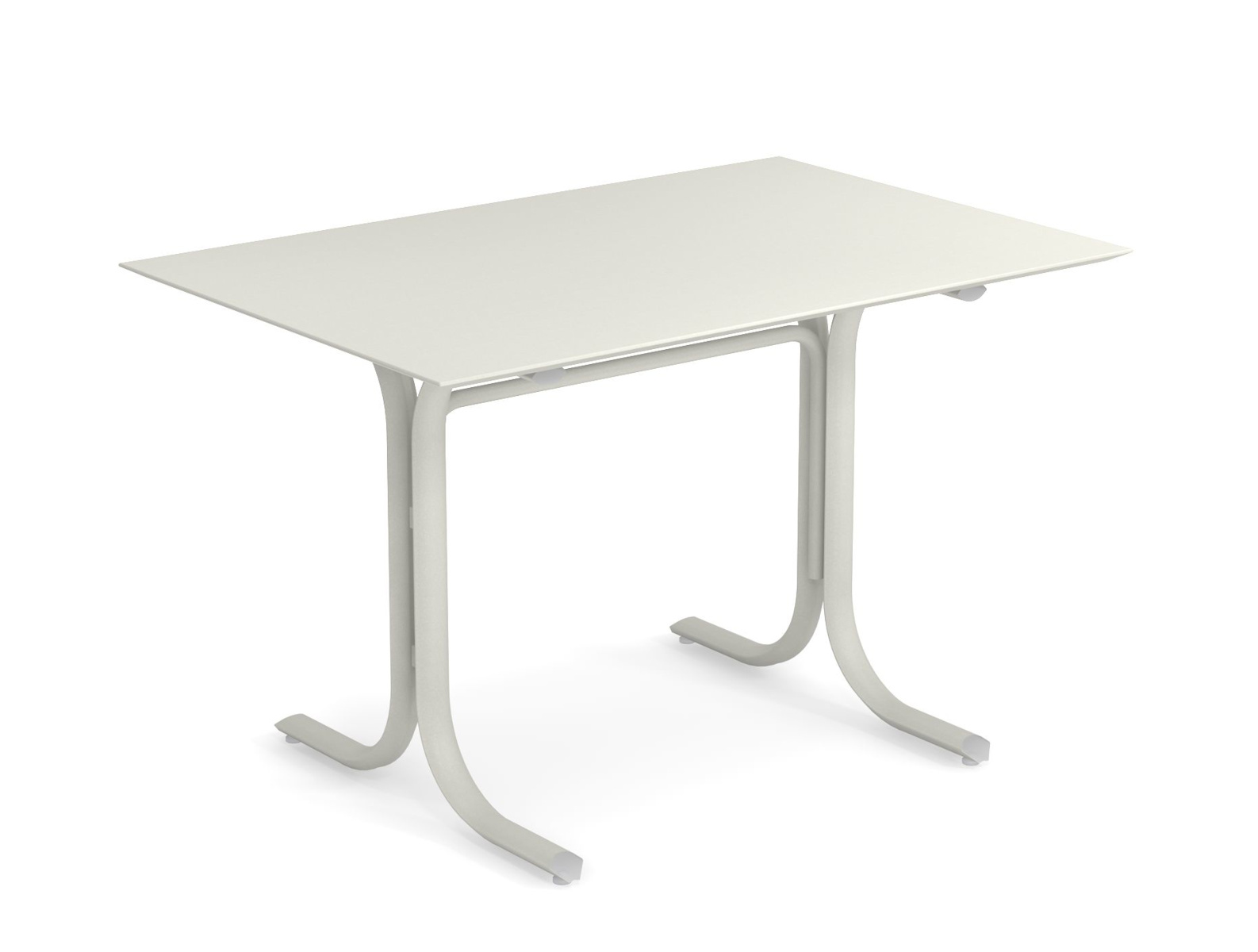 Table System mit flacher Tischkante, 120 x 80 cm, indischbraun