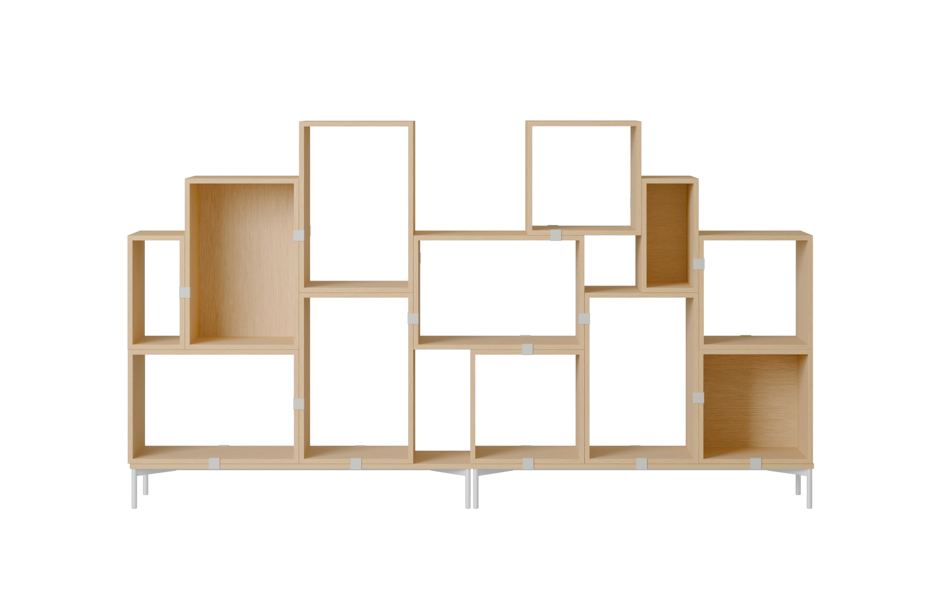 Stacked Storage Bookcase - Configuration 3, eiche natur